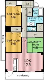 アリッサム社が丘【3階】の間取り