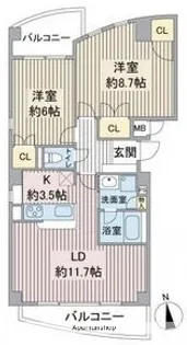 ビューテラス銀河【2階】の間取り