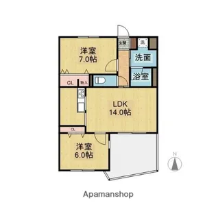アンシャンテ.【4階】の間取り