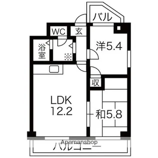 都筑マンション【3階】の間取り