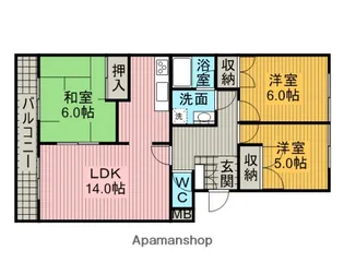 第2トータス【2階】の間取り