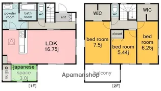 愛知県名古屋市名東区牧の原1丁目【一戸建】の間取り