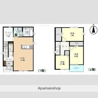 愛知県名古屋市名東区豊が丘【一戸建】の間取り