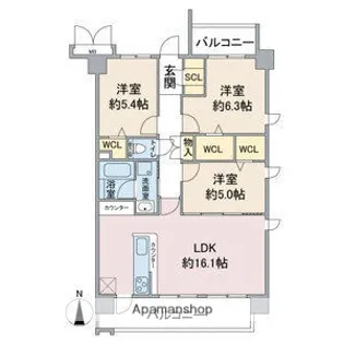 ウィステリアハウス【2階】の間取り