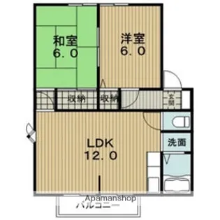 カサフェリスA【2階】の間取り