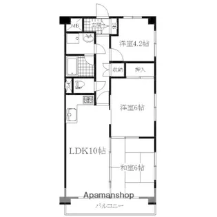 インテリジェント星ヶ丘Ⅰ号館【3階】の間取り