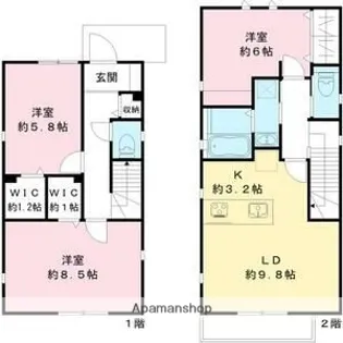 スリーハウス【2階】の間取り