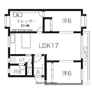 本地ヶ原住宅 10棟【4階】の間取り