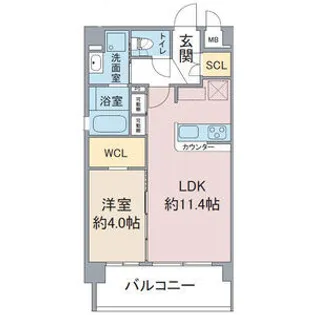 グレイスヒル上社【4階】の間取り