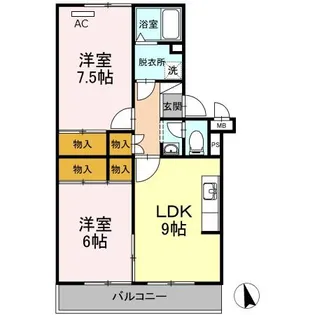 ファミーユ杁ヶ池【3階】の間取り