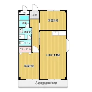 ハイツシラサワ【1階】の間取り