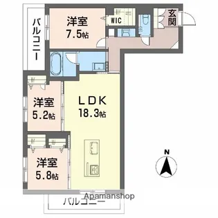ウィステリア・ステージ真栄【3階】の間取り