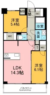 S−RESIDENCE上社AUREATE(オリート)【6階】の間取り