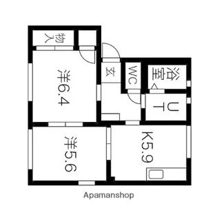 パークビラ極楽B棟【1階】の間取り