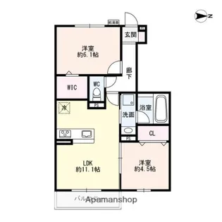 ソレイユ鴻の巣【1階】の間取り