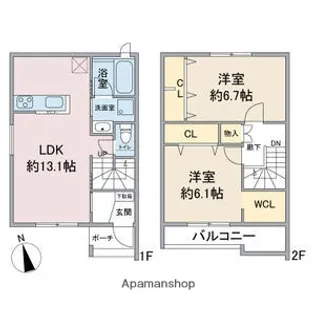 アプリーレ先達.【2階】の間取り