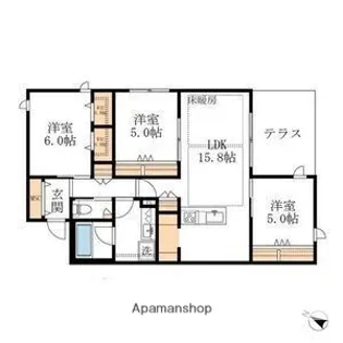 グランヴィラ社台【1階】の間取り