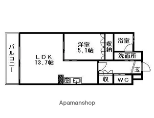 ヴィラノール明が丘【2階】の間取り