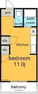 宝幸ハイツ【2階】の間取り