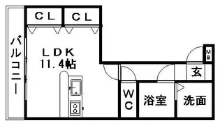 ベル・アルカンシェル【1階】の間取り