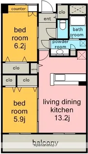パラダイム東光【4階】の間取り