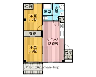 カーサドマーニ【2階】の間取り