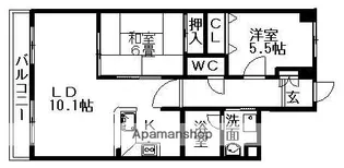 アソシア高社【2階】の間取り