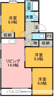 セレニール高間【2階】の間取り