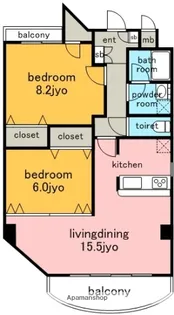 はなみずき3【4階】の間取り