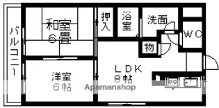 ロッキー猪子石【3階】の間取り