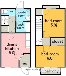 ブランシェ平池【1階】の間取り
