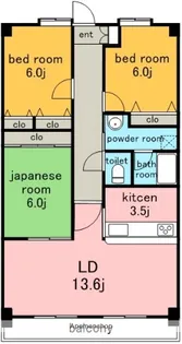 リーフマンショングランディア【2階】の間取り