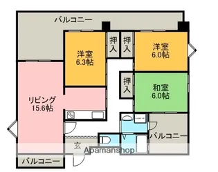 リブレM社台【4階】の間取り