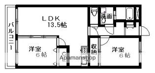 宮地興産ビル【6階】の間取り