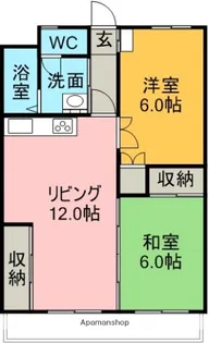 マンション重徳【4階】の間取り