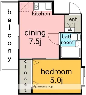 アーバン藤里【3階】の間取り