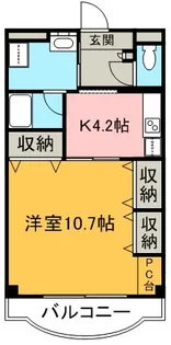 ピュアライフ【202号室】の間取り