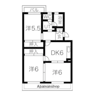 第二ハイツ昌【402号室】の間取り