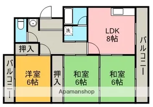 シャンポールミヤ【2階】の間取り