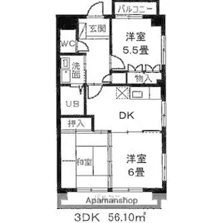 バンブール32【303号室】の間取り