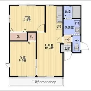 マジェスティーB棟【202号室】の間取り