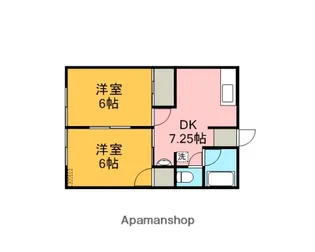 2DKの間取り画像
