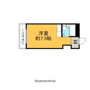 フレンドリーハイツおがわ【2E号室】の間取り