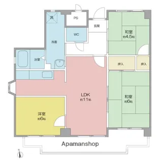 アメニティ21【501号室】の間取り