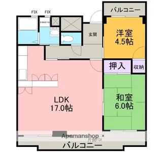 アメニティ21【203号室】の間取り