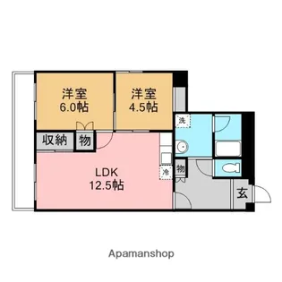 神谷ハイツ【2c号室】の間取り