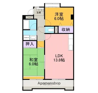 花曜日【202号室】の間取り