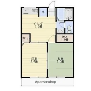 クレスタル雲然【2階】の間取り