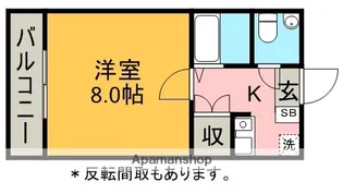 ヴィヴィアン【202号室】の間取り