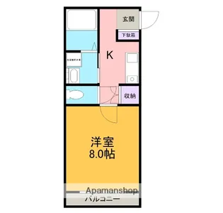 GOODSTAYUCCHI【101号室】の間取り